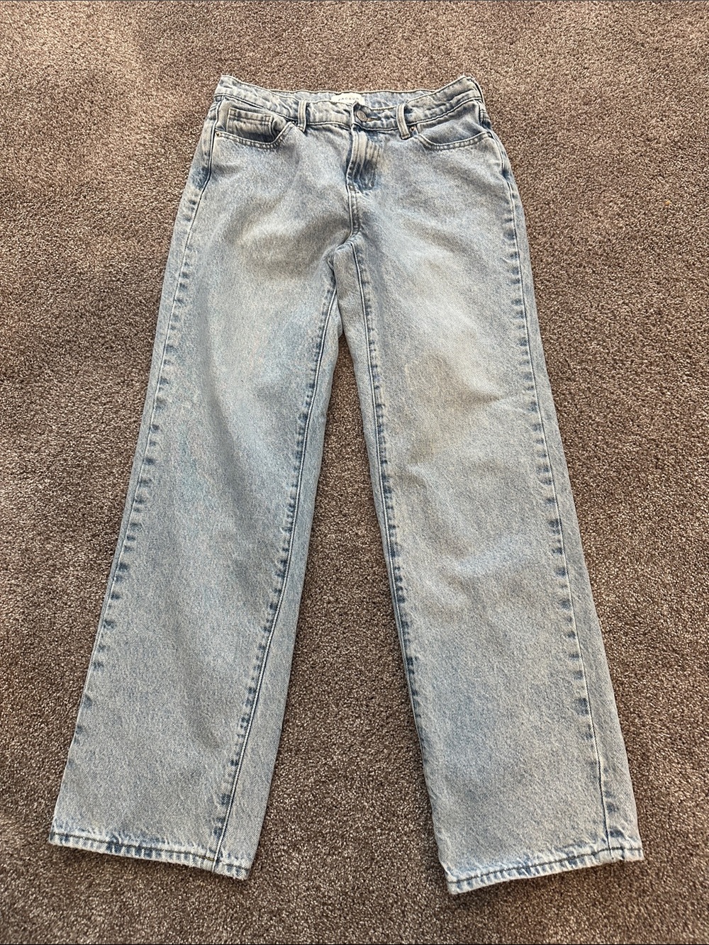 Pacsun Light Wash Straight Leg Jeans - Light Blue